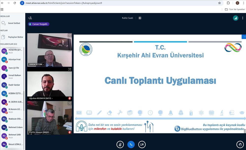 Kalite Saati Toplantısı Gerçekleştirildi